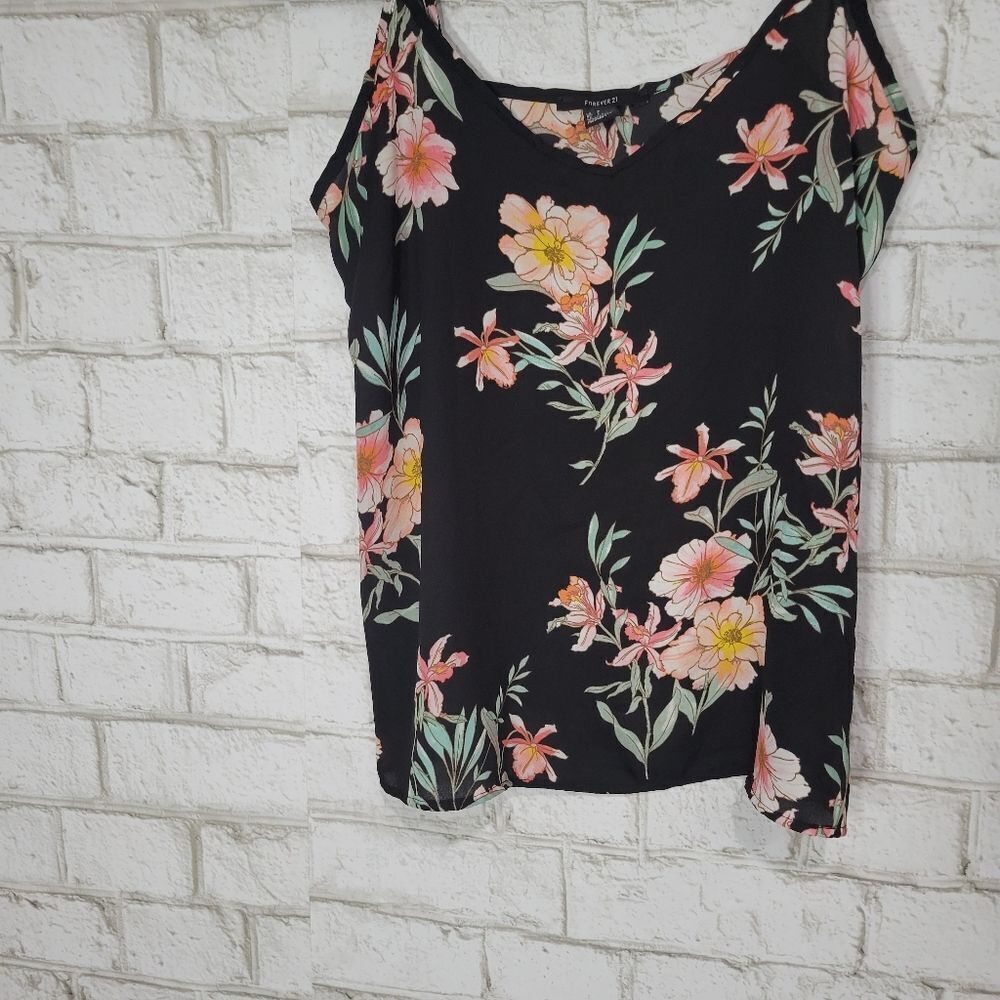 Forever 21 floral tank top - Picture 4 of 11